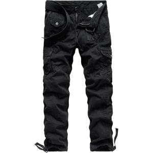 imageCHARTOU Mens Military Tactical RipStop Camo Cargo Pants TrouserBlack