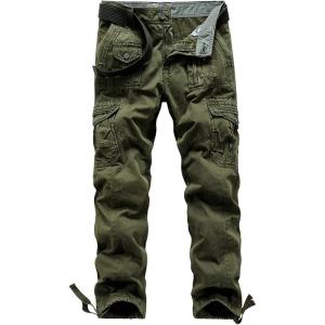 imageCHARTOU Mens Military Tactical RipStop Camo Cargo Pants TrouserGreen