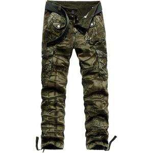 imageCHARTOU Mens Military Tactical RipStop Camo Cargo Pants TrouserGreen Camouflage