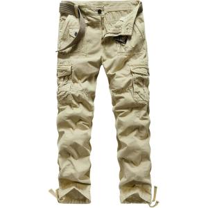 imageCHARTOU Mens Military Tactical RipStop Camo Cargo Pants TrouserKhaki