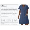 imageCHARTOU Women Denim Dress Short Sleeve Mini Jean Dress Jumper Babydoll Summer Shift DressBlue