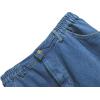 imageCHARTOU Womens Summer Casual Elastic Waist Pockets Work Midi Denim A Line SkirtBlue