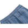 imageCHARTOU Womens Summer Casual Elastic Waist Pockets Work Midi Denim A Line SkirtLight Blue