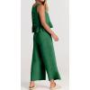 imageCHARTOU Summer Two Piece Outfits for Women Sleeveless Tank Crop Top Cami Shirt Beach Pants Matching SetsGreen