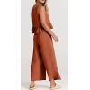 imageCHARTOU Summer Two Piece Outfits for Women Sleeveless Tank Crop Top Cami Shirt Beach Pants Matching SetsOrange Red