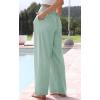imageCHARTOU Summer Palazzo Pants for Women Wide Leg Linen Pants Casual Beach Cover Up Pants Drawstring Lounge PantsLight Green