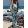 imageCHARTOU Womens Drawstring High Waisted Striped Palazzo Pants Wide Leg Casual Lounge Beach Pant TrousersGreen