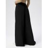 imageCHARTOU Womens Flowy Wide Leg Palazzo Pants Baggy High Waist Pleated Maxi Long Smocked SkirtBlack