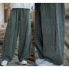 imageCHARTOU Vintage Cotton Linen Pants Women Wide Leg Pants Palazzo Pants Summer Lantern Beach PantsBlue Green