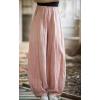 imageCHARTOU Vintage Cotton Linen Pants Women Wide Leg Pants Palazzo Pants Summer Lantern Beach PantsPink