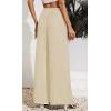 imageCHARTOU Wide Leg Palazzo Pants for Women Flowy Beach Pants Flared Elastic High Waisted Trousers DrawstringApricot