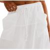 imageCHARTOU Women Baggy Parachute Skirt Comfy Casual Cotton Y2k Cargo Maxi Long SkirtWhite