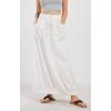 imageCHARTOU Women Baggy Parachute Skirt Comfy Casual Cotton Y2k Cargo Maxi Long SkirtWhite