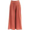 imageCHARTOU Women Comfy Cotton Pants Summer Boho Flowy Wide Leg Palazzo Lounge PantsCoral