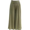 imageCHARTOU Women Comfy Cotton Pants Summer Boho Flowy Wide Leg Palazzo Lounge PantsGreen