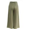 imageCHARTOU Women Comfy Cotton Pants Summer Boho Flowy Wide Leg Palazzo Lounge PantsGreen