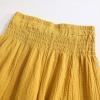 imageCHARTOU Women Comfy Cotton Pants Summer Boho Flowy Wide Leg Palazzo Lounge PantsYellow