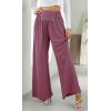 imageCHARTOU Women Summer Wide Leg Pants Palazzo Pants High Waist Beach Pants Flared Smocked Flowy Pants DressyPurple