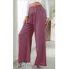 imageCHARTOU Women Summer Wide Leg Pants Palazzo Pants High Waist Beach Pants Flared Smocked Flowy Pants DressyPurple
