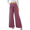 imageCHARTOU Women Summer Wide Leg Pants Palazzo Pants High Waist Beach Pants Flared Smocked Flowy Pants DressyPurple
