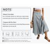 imageCHARTOU Women Vintage Long Denim Skirt Flowy Big Hem Slouchy Washed Jean SkirtLight Blue