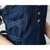 imageCHARTOU Womens Elegant Straps Back Smocked ALine Long Skirt Denim Overall Pinafore DressBlue