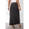 imageCHARTOU Womens Sexy High Split Slim Fit Maxi Long Pencil Denim Jean SkirtBlack