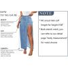 imageCHARTOU Womens Sexy High Split Slim Fit Maxi Long Pencil Denim Jean SkirtBlack