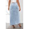 imageCHARTOU Womens Sexy High Split Slim Fit Maxi Long Pencil Denim Jean SkirtLight Blue