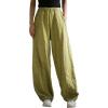 imageCHARTOU Vintage Cotton Linen Pants Women Wide Leg Pants Palazzo Pants Summer Lantern Beach PantsYellow