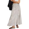 imageCHARTOU Women Lightweight Tencel Denim Skirt Utility Maxi Parachute Cargo Skirt with PocketsBeige