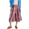 imageCHARTOU Women Summer Plaid Culotte Baggy Capri Pants High Rise Wide Leg Gingham Pants Beach Palazzo TrouserPink