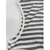 imageCHARTOU Loose Striped Flowy Long Dress for Women Summer Comfy Sleeveless Henley T Shirt Dress with PocketsGrey