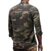 imageCHARTOU Mens Camo Button Denim Shirt Military Long Sleeve Outdoor Cargo Shirt with PocketsCamo