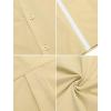 imageCHARTOU Mens Casual Cotton Linen Cuban Striped Button Down Guayabera ShirtApricot