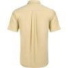 imageCHARTOU Mens Casual Cotton Linen Cuban Striped Button Down Guayabera ShirtApricot