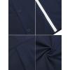 imageCHARTOU Mens Casual Cotton Linen Cuban Striped Button Down Guayabera ShirtNavy Blue