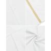 imageCHARTOU Mens Casual Cotton Linen Cuban Striped Button Down Guayabera ShirtWhite