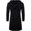imageCHARTOU Mens Hooded Long Sleeve Open Front Midi Long Knitted CardiganBlack