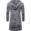 imageCHARTOU Mens Hooded Long Sleeve Open Front Midi Long Knitted CardiganGrey