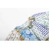 imageCHARTOU Women Boho Floral Printed Long Dress Summer Lantern Half Sleeve Beach Flowy Loose Swing SundressBlue