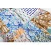 imageCHARTOU Women Boho Floral Printed Long Dress Summer Lantern Half Sleeve Beach Flowy Loose Swing SundressBlue