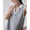 imageCHARTOU Women Causal Loose Fit Tennis Golf Mini Dress Summer Sleeveless Tunic Shirt Dress with PocketsGrey