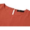 imageCHARTOU Women Elegant Long Dress Boat Neck 34 Lantern Sleeve Cotton Linen Dress with BeltOrange