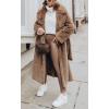 imageCHARTOU Women Faux Fur Coat Long Sleeve Winter Fluffy Jacket Overcoat Warm Fuzzy Coat Cardigan with Belt OutdoorCamel