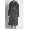 imageCHARTOU Women Faux Fur Coat Long Sleeve Winter Fluffy Jacket Overcoat Warm Fuzzy Coat Cardigan with Belt OutdoorDark Grey