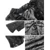imageCHARTOU Women Sexy Lace Shirt Front BowTie Sheer See Through Blouse Mesh TopsBlack