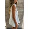 imageCHARTOU Women Summer Babydoll Tops Button Down Sleeveless Peplum Ruffle Blouse Tunic ShirtBeige