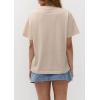 imageCHARTOU Women Summer Casual Cotton Floral T Shirts Vintage Boho Wildflower Graphic Loose Tees TopsAprioct
