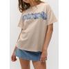imageCHARTOU Women Summer Casual Cotton Floral T Shirts Vintage Boho Wildflower Graphic Loose Tees TopsAprioct